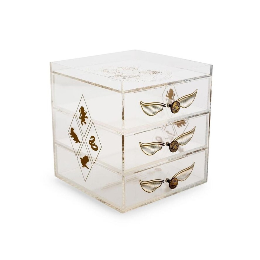 Harry Potter Golden Snitch Acrylic Beauty Organizer With 3 Drawers